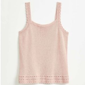 Ann Taylor LOFT Crochet Sweater Tank XS